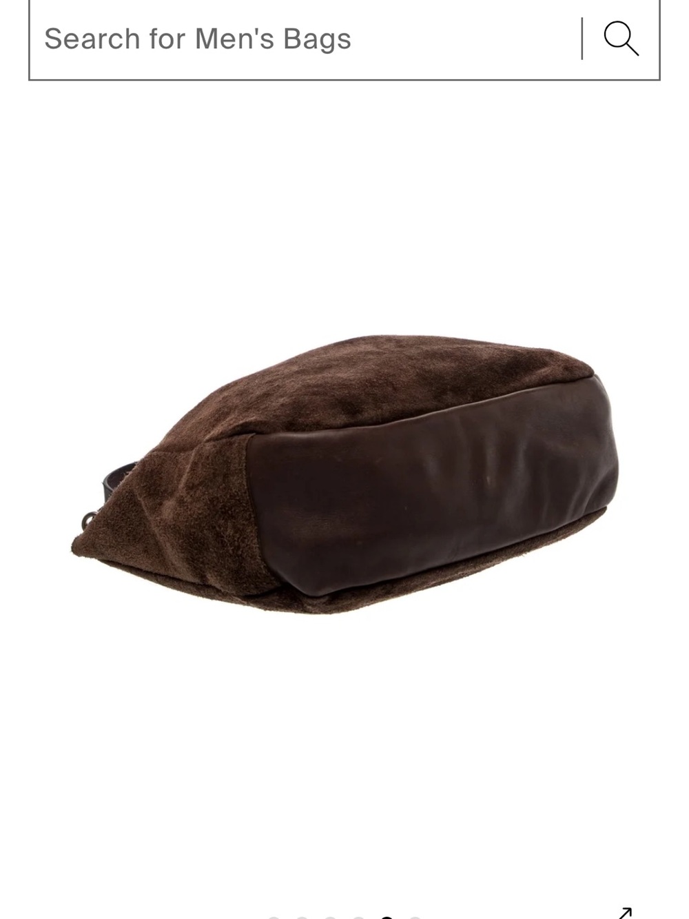 Filson Suede Top Handle Tote Bag in Dark Brown - Picture 5 of 15